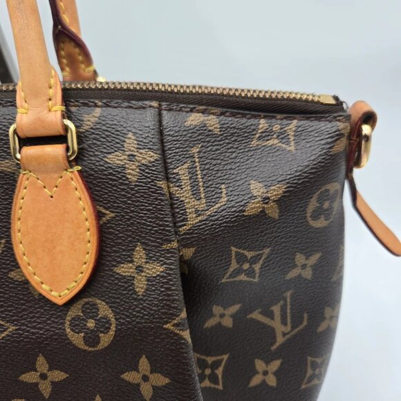 COA INCLUDED - (MM) Louis Vuitton Turen Women's Handbag Monogram Brown 2-Way - Picture 3 of 16